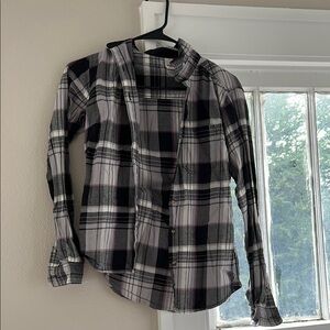 The North Face Black and Gray Button Down Shirt